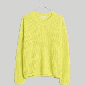 Madewell Neon Yellow Crewneck Sweater